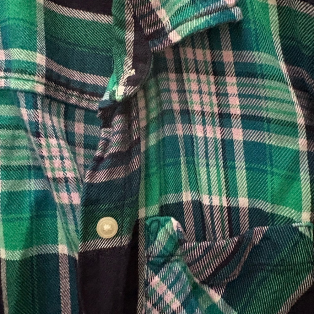 GAP Blue and Green flannel - Picture 3 of 3